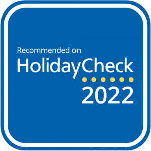 Recommended on HolidayCheck 2022 – We’ ve been awarded!